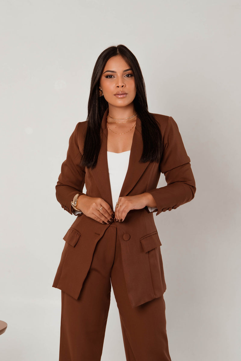 Blazer Premium Tradicional - Marrom