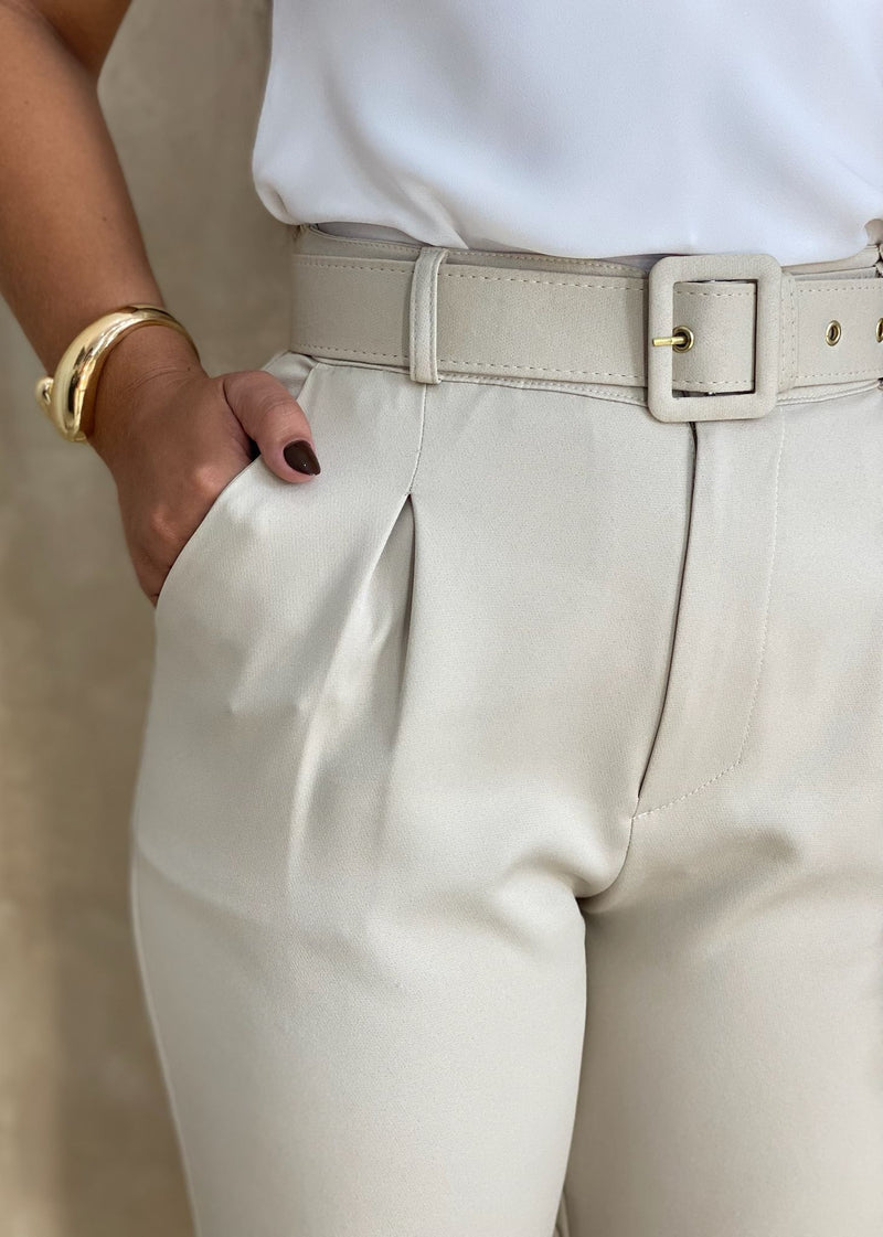 Calça Alfaiataria Modelo Skinny Acompanha o Cinto